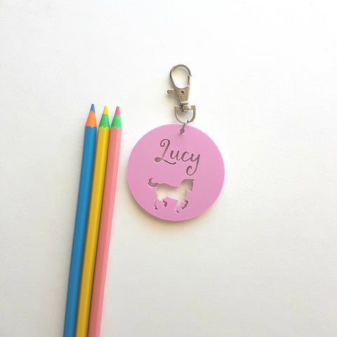 Horse Pony Pastel Bag Tag - Little Birdy Finds