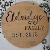 Personalised Family Name Wooden Wall Hanging - Little Birdy Finds