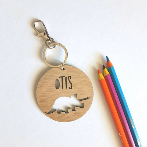 Dinosaur Bag Tag / Keyring - Little Birdy Finds