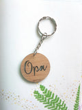 Oma Opa Mini Wood Keyring - Little Birdy Finds