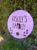 Personalised Fairy Garden Sign - FLOWER DESIGN - Little Birdy Finds