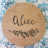 Personalised Floral Wall Plaque - Little Birdy Finds
