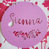 Personalised Floral Wall Plaque - Little Birdy Finds