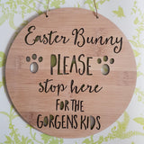 Personalised  Easter Bunny Please Stop Here! - Little Birdy Finds