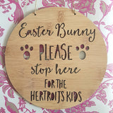 Personalised  Easter Bunny Please Stop Here! - Little Birdy Finds