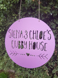 Personalised Cubby House Sign Heart and Arrow Design - Little Birdy Finds