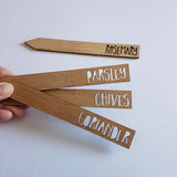 Wooden Herb Marker-plant peg - Little Birdy Finds