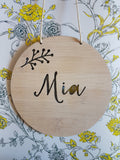 Personalised Wooden Wall / Door Hanging 4 - Little Birdy Finds