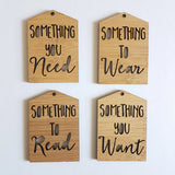 Need / Want / Read / Wear Gift Tags - Little Birdy Finds