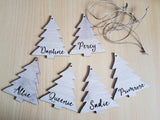 Personalised Wood Christmas Decoration / Ornament CHRISTMAS TREE DESIGN - Little Birdy Finds