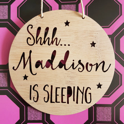 Shhh Baby is Sleeping Personalised - Little Birdy Finds