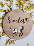 Personalised Wooden Wall Hanging - Horse / Pony - Little Birdy Finds