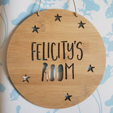Stars Personalised Wooden Wall Hanging - Little Birdy Finds