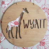 Giraffe Personalised Wall Hanging - Little Birdy Finds