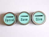 Save Spend Give Mason Jar - Little Birdy Finds