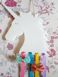 Personalised UNICORN Bow/Hairclip holder - Little Birdy Finds