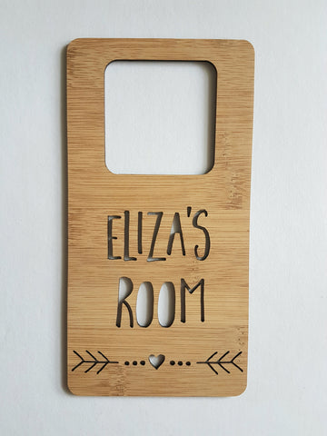 Personalised Wooden Door Hanger - Little Birdy Finds