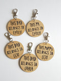 This Dad Belongs To Keyring - Little Birdy Finds