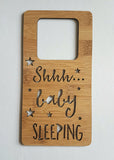 Shhh Baby Sleeping Wooden Door Hanger - Little Birdy Finds