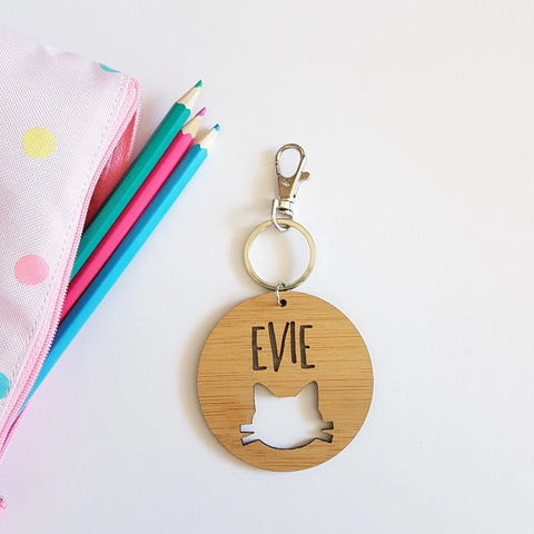 CAT Bag Tag / Keyring - Little Birdy Finds