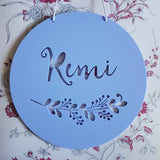Personalised Floral Wall Plaque - Little Birdy Finds