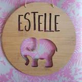 Personalised Elephant Plaque - Little Birdy Finds