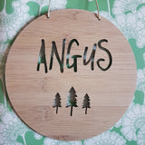 Personalised Wooden Wall Hanging - Trees - Little Birdy Finds