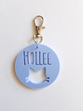 Cat Kitten Pastel Bag Tag / Keyring - Little Birdy Finds