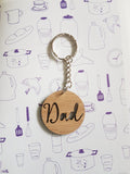Wooden Dad keyring - Little Birdy Finds