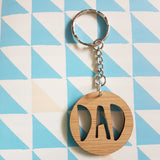 Wooden Dad keyring - Little Birdy Finds