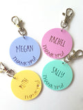 Personlised Teacher Thank You Keyring-bag tag - Little Birdy Finds