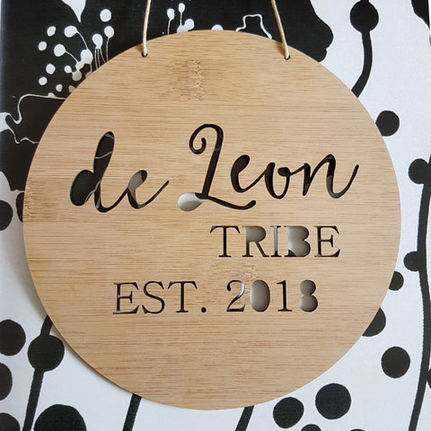 Personalised Family Name TRIBE Wall Hanging - Little Birdy Finds