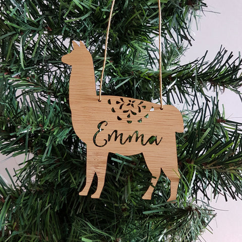 LLAMA ALPACA Personalised Christmas Decoration - Little Birdy Finds
