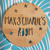 Stars Personalised Wooden Wall Hanging - Little Birdy Finds