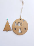 Personalised Christmas Decoration-TREE and STARS DESIGN - Little Birdy Finds