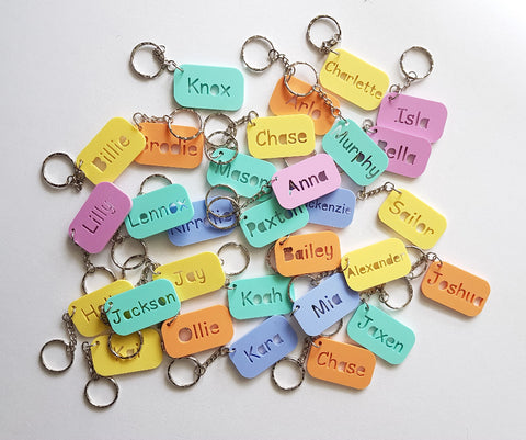 BULK Personalised Keyrings, Little Birdy Finds