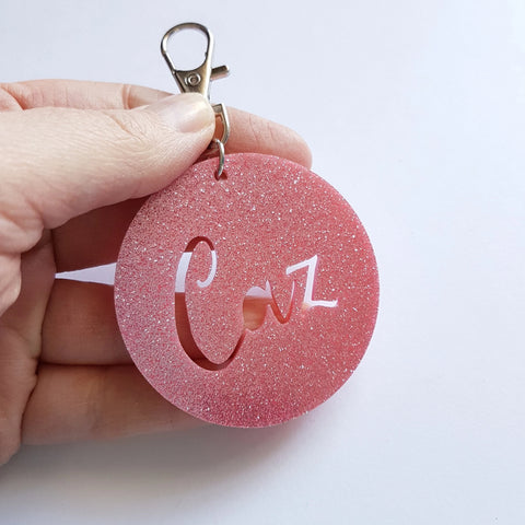 Personalised GLITTER Bag Tag - Little Birdy Finds
