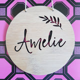 Fern Personalised Wooden Wall Hanging - Little Birdy Finds