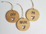 Personalised Christmas Decoration / Ornament HEART DESIGN - Little Birdy Finds