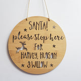 Personalised Christmas Santa Please Stop Here! - Little Birdy Finds