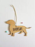 DACHSHUND Personalised  Christmas Decoration - Little Birdy Finds