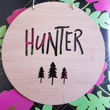 Personalised Wooden Wall Hanging - Trees - Little Birdy Finds