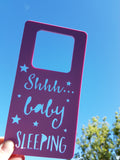 Shhh Baby Sleeping Wooden Door Hanger - Little Birdy Finds