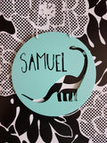 DINOSAUR Personalised Wooden Wall Hanging - Little Birdy Finds