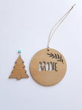 Personalised  Christmas Decoration-FERN DESIGN - Little Birdy Finds