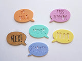 Personalised Speech Bubble Magnets - Little Birdy Finds