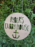 Personalised Cubby House Sign Anchor Design - Little Birdy Finds - Australian made, personalised children's decor, bag tags, cubby house signs, christmas decorations, custom made, personalised decor, personalised gifts, keepsake