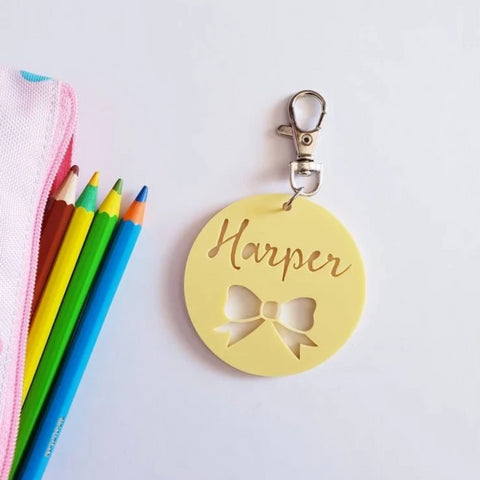 BOW Pastel Bag Tag / Keyring - Little Birdy Finds