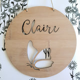 Personalised Wooden Wall  Hanging BUTTERFLY - Little Birdy Finds