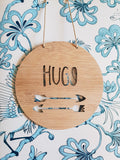 Personalised Wall Hanging DOUBLE ARROW - Little Birdy Finds